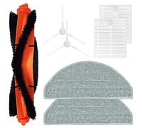 Replacement parts compatible with Xiaomi E10 E10C E12 B112/Mijia 3C Plus C103 vacuum cleaner robot main brush, side brush, Mop cloth, HEPA filter 7 Kit accessories