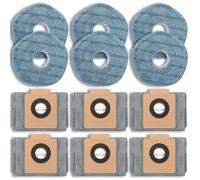 Replacement Parts Dust Bags Mop Pads for eufy X10 pro omni Robot Vacuum Self-Empty Station,6 Dust Bags,6 Mop Pads