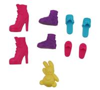 Replacement Parts for Barbie Camper Dollhouse Playset Y0744 - Replacement Boot Shoes, Flip Flops and Teddy Bear