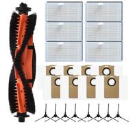 Replacement Parts for Conga M20 Robot Vacuum, Main Roller Brush, Side Brushes, High Efficiency for Pets, Dust Bags Kit(B)