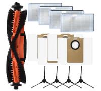 Replacement Parts for Conga M20 Robot Vacuum, Main Roller Brush, Side Brushes, High Efficiency for Pets, Dust Bags Kit(A)