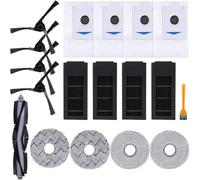 Replacement Parts for ECOVACS DEEBOT X2 Omni / X2 / X2 Pro Robot Vacuum - Spare Accessories Kit - Include 1 Main Brush 4 Side Brushes 4 Filter 4 Mop Pads 4 Dust bag 1 Brush