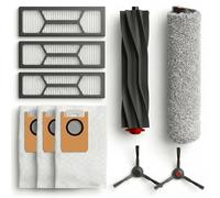 Replacement Parts For eufy Omni S1 Pro, 10 Pcs Accessories Kit: 1 Rubber Brush, 3 Dust Bags, 1 Rolling Mop, 2 Side Brushes, 3 HEPA Filters,Compatible with eufy Omni S1 Pro Robot Vacuum.