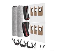 Replacement Parts for eufy Robot Vacuum for omni for s2 Kit Comprising High Efficiency Roller Brush Corner Brushes Dust Bags Rolling Mop Set A(B)