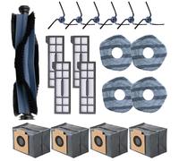 Replacement Parts for eufy X10 Pro Omni Vacuum Cleaner Accessories Kit, 1 Main Brush, 4 Mop Cloth Pads, 4 Vacuum Dust Bags, 4 Hepa Filters,6 Side Brushes（19 pack）