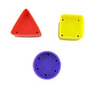 Replacement Parts for Fisher-Price Busy Activity Walker - FYK65~1 Yellow Square, 1 Red Triangle and 1 Purple Circle
