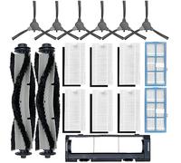 Replacement Parts for ionvac SmartClean 2000 Robovac Robot Vacuum Cleaner Spare Parts Accessories, 1 Main Roller Brush, 6 Side Brushes, 6 Hepa Filters, 1 Brush Cover (14Pcs)