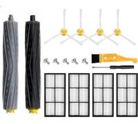 Replacement Parts for iRobot Roomba 800 900 Series 805 860 861 864 866 870 871 880 890 891 960 961 964 980 981 985, 17 PCS Replenishment Kit: 2 Rollers, 4 Filters, 4 Side Brushs, 5 Screws and 2 Tools