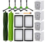 Replacement Parts for iRobot Roomba E5 E6 E7 i2 i3 i3+i4 i4+ i5 i5+ i6 i6+ i7 i7+ i8 i8+/Plus i1 E i j Series Robot Vacuum,1 sets of multi-surface roller brushes 4 Vacuum bags 4 filters 4 side brushes