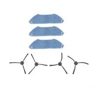 Replacement Parts for Lefant M1 M2 for Pro M2S for okp K8-4 Side Brushes 3 Mop Cloths Kit - Nylon Microfiber Accessories for Corner Edge Cleaning - Robot Vacuum Spares Set