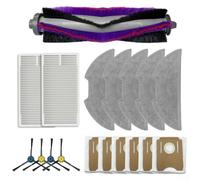 Replacement Parts for Obode A8+ and Aurum PRO 6241: Main Brush, Side Brushes, Filter, Reusable Mop Cloth, and Dust Bags for ETA Models (A)