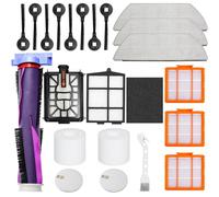 Replacement Parts for Shark Power Detect Pro AV2800ZE AV2820AE AV2820ZE RV2820AE RV2820ZE RV2820YE AV2810YS Robot Vacuum, Main Brush, Mop Pads, HEPA Foam Primary Filter, Side Brushes