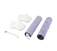Replacement Parts for Shark WD101 WD201 for HydroVac XL 3-in-1 Vacuum Cleaner Accessories, 2 Roller Brushes + 4 Foam Filters + 1 Cleaning Brush