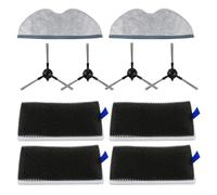 Replacement Parts for Xiaomi E5 for mijia Robot Vacuum - 10 Piece Accessory Kit with Side Brushes HEPA Filters Mop Cloths - Compatible Spare Parts Set