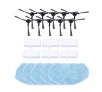 Replacement Parts for ZCWA ONSON MAMNV BR150 BR151 Robot Vacuum Cleaner, Includes 6 Filters 5 Mop Pads 10 Side Brushes, HEPA Filter Set for Daily Cleaning Maintenance