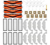 Replacement Parts Kit Compatible With Dreame Bot D10 Plus/RLS3D Vacuum Cleaner Robot Main brush Side brush HEPA Filter Mop cloth Dust bag Accessories（44 pcs）