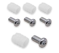 Replacement Parts Kit Compatible with IKEA 102267 & 105163 - Screw & Plastic Threaded Bushing M6 - Diameter 11 x 13 mm - Connector for MALM, HEMNES, SLÄKT Bed Frames