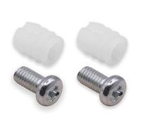 Replacement Parts Kit Compatible with IKEA 102267 & 105163 - Screw & Plastic Threaded Bushing M6 - Diameter 11 x 13 mm - Connector for MALM, HEMNES, SLÄKT Bed Frames