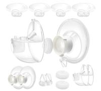 Replacement Parts Kit Compatible with Momcozy M5 Wearable Breast Pump | 2 Sets 24mm Collection Cups,Duckbill Valves,Diaphragms,8pcs 15/17/19/21mm Flange Inserts,BPA-Free Breast Pump Accessories