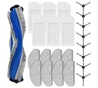 Replacement Parts Kit for Bosch BCRC1W BCRD1W BCRC2W BCRD2W Vacuum, Main Roller Brush Assembly with Side Brushes, Filters and Mop Cloths, Cleaning Accessory Set(B)