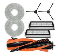 Replacement Parts Kit for Conga M100 Spin AI Robot Vacuum, Main Brush, Side Brushes, High Efficiency Dust for Pet Hair, Washable Microfiber Mopping Cloths Pads for Corner Cleaning