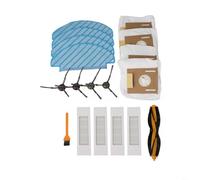 Replacement Parts Kit for Deebot N10 PLUS Main Brush Side Brush Filter Mop Cloth Dust Bag Set 18 Pieces Easy Installation Components Fit for Robot Vacuum Cleaner