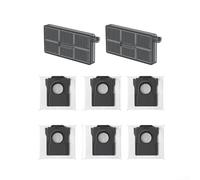 Replacement Parts Kit for ECOVACS for DEEBOT-N20-Plus Pro & for YEEDI for C12 Pro, 6 Dust Bags 3.3L for 2 Washable HEPA Filters, Robot Vacuum Accessories
