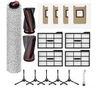 Replacement Parts Kit for Eufy For Omni E28 and E25 Robot Vacuum with Full Set of Roller Brush, Rolling Mop, 4 Filters, 4 Dust Bags, 4 Side Brushes, and Cleaning Brush (Filters of Version 1)