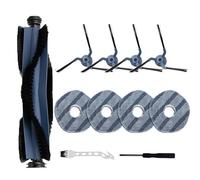 Replacement Parts Kit for eufy X10 Pro Omni Robot Vacuum, Roller Brush with Bristles and Rubber, 4 Side Brushes and 4 Mop Cloths 1 Cleaning Brush 1 Screwdriver