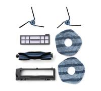 eufy Replacement Parts Kit X10 Pro Omni Robot Vacuum, Roller Brush with Bristles and Rubber, Brush Guard, 2 Side Brushes, Washable Filter, and 2 Mop Cloths