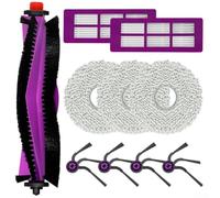 Replacement Parts Kit for Laresar Mars01 Robot Vacuum Featuring Roller Brush Edge Brushes Dust Filter Microfiber Pads Floor Care Spares