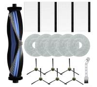 Replacement Parts Kit for Lefant for M3 Robot Vacuum Cleaner, 1 Main Brush + 5 Mop Cloths + 6 Side Brushes + 4 Filter