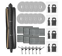 Replacement Parts Kit for Mova E40 Ultra, for Trouver E40 Ultra Robot Vacuum, Includes 6 HEPA Filters 10 Mop Pads 6 Side Brushes, 8 Dust Bags, 1 Roller Brush Accessories Set