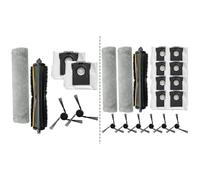 Replacement Parts Kit for Mova Z5 Z5 Pro Z50 for Ultra Robot Vacuum, Main Roller Brush, Side Spin Brushes, Washable Microfiber Mopping Cloths Pads, High (A)