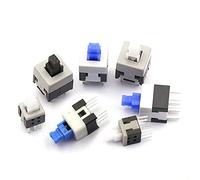 Replacement Parts Micro Switch 10PCS/LOT 5.8 * 5.8 7 * 7 8 * 8 8.5 * 8.5mm Self Locking Push Tactile Power Micro Switch Kit 6 Pin Button Switches(50pcs 5.8x5.8mm,UNLOCK)