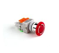 replacement parts Micro Switch 22mm Red Mushroom Head Emergency Stop Push Button Switch LAY37-11ZS/LAY37-11ZSD AC 660V 10A Elevator Fire Brake Button Switch (Color : Lay37-11zsd, Size : 24V)