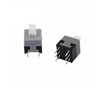 replacement parts microswitch 100PCS Mini Push Button Switch 6Pin Push Tactile Power Micro Switch Self Lock On/Off Button Latching Switch 8.5X8.5mm 8.5 * 8.5mm