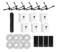 Replacement Parts Pack for For Ecovacs X2 For Omni 25 Essential Accessories Including Main Brush, Side Brushes, Dust Bags and Mop Cloths