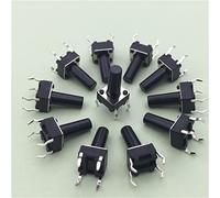 replacement parts Power Switch Button 50pcs/lot 6x6x12MM 4PIN G95 Tactile Tact Push Button Micro Switch Direct Self-Reset DIP Top Copper