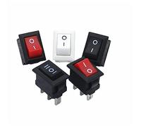 replacement parts Rocker Switch 10PCS KCD11 Rocker Switch 10 * 15mm Mini Push Button Switch ON-Off/ON-Off-ON 2 Pins / 3 Pins 3A 250VAC / 6A 125VAC 10x15mm (Color : Gold)