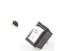 replacement parts Rocker Switch 5/10Pcs 2Pin 21X15mm Rocker Switch 2 Position 6A/250VAC Power Switch ON-Off Red Blue Green Yellow Black White (Color : White Black, Size : 5 PCS)