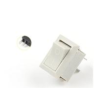 replacement parts Rocker Switch 5/10Pcs 2Pin 21X15mm Rocker Switch 2 Position 6A/250VAC Power Switch ON-Off Red Blue Green Yellow Black White (Color : Grey Grey, Size : 5 PCS)