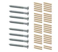 Replacement Parts Set for Ikea Kallax 2 x 4 Shelf (77 x 147 cm) with Screws and Wooden Dowels