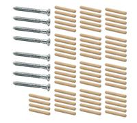 Replacement Parts Set for Ikea Kallax 5 Shelf (182 x 182 cm) with Screws and Wooden Dowels