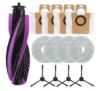 Replacement Parts Set for Jonr for P20 Pro Robot Vacuum Cleaner Bags Roller Brush Side Brush Mop Accessories for Thorough Cleaning Carpet Hard Floors Rubber Material Easy to Install (A)