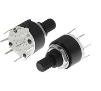 replacement parts Switch Encoder 100PCS SR16 16MM Rotary Band Switch 2 Pole 3 4 Position 1 Pole 5 6 8 Position Handle Length 15MM Axis Band Switch (Color : 2 Pole 3)