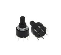 replacement parts Switch Encoder 10PCS RS16 16MM Rotary Band Switch 2 Pole 3 4 Position 1 Pole 5 6 8 Position Handle Length 15MM Axis Band Switch (Size : 1 Pole 8)