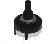 replacement parts Switch Encoder 10PCS RS26 4 Pole 3 Position Rotary Band Switch 2 Pole6 Position 1 Pole12 Position Handle Length 21MM Axis Band Switch (Color : 1 Pole 12)