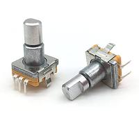 replacement parts Switch Encoder 5pcs /lot Rotary Encoder Switch EC11 with Push Switch Self 5pin Plug-in Type Turn Left Or Right 15mm Half Shaft