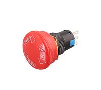 replacement parts Switch Encoder Large Mushroom Head Emergency Stop Switch 16mm 3 pin Terminal Rotary Lock Push Button (Color : Large Head, Size : 1NO1NC)